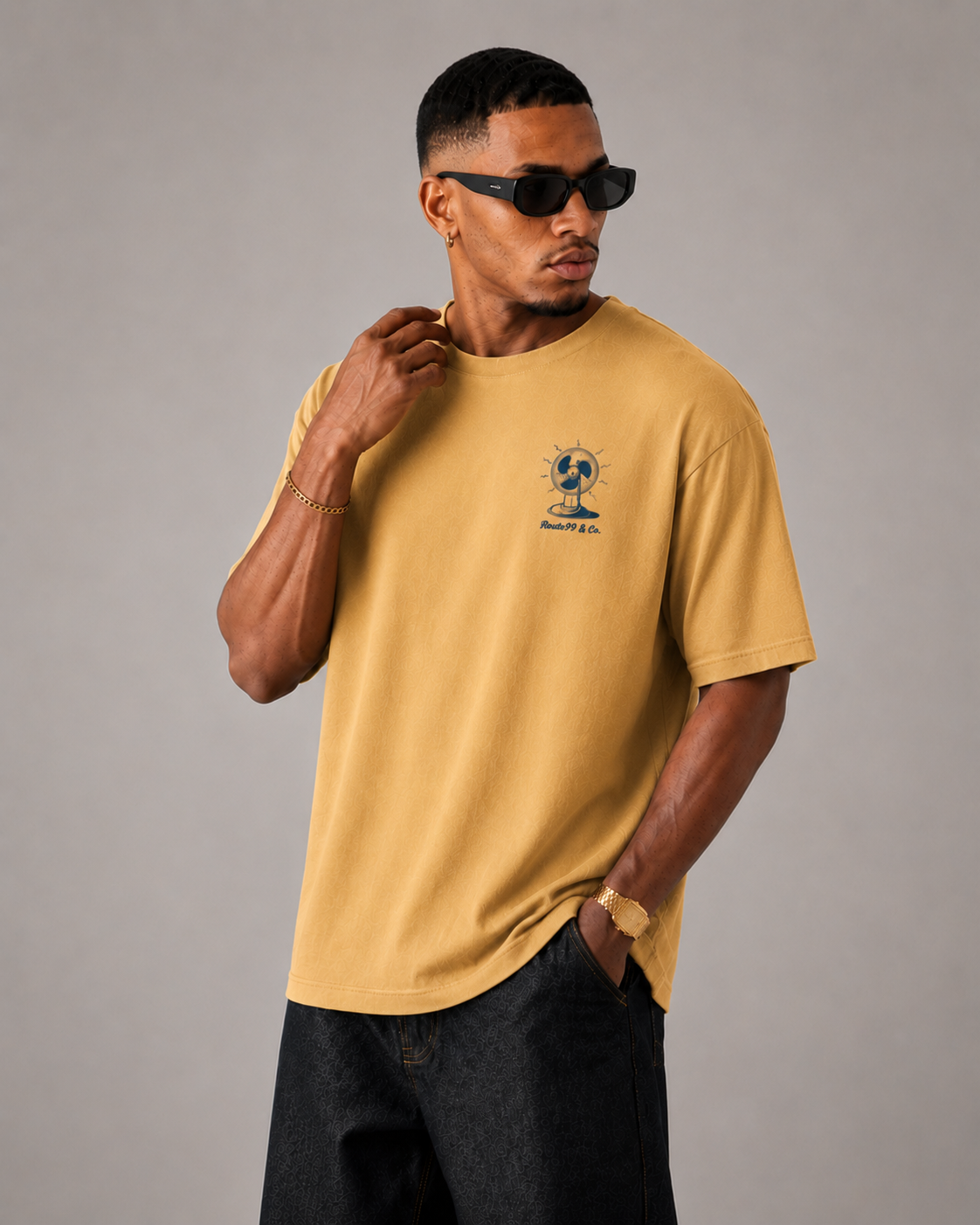 Oversized Beige T-Shirt Route99 & Co.
