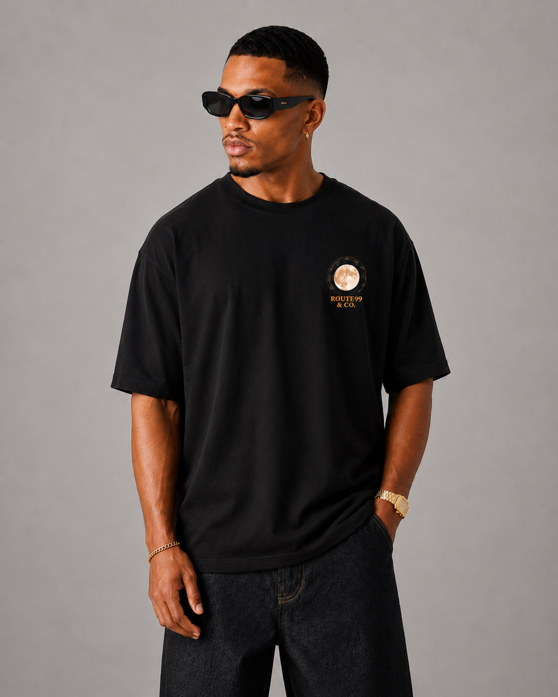 Oversized Black T-Shirt Route99 & Co.