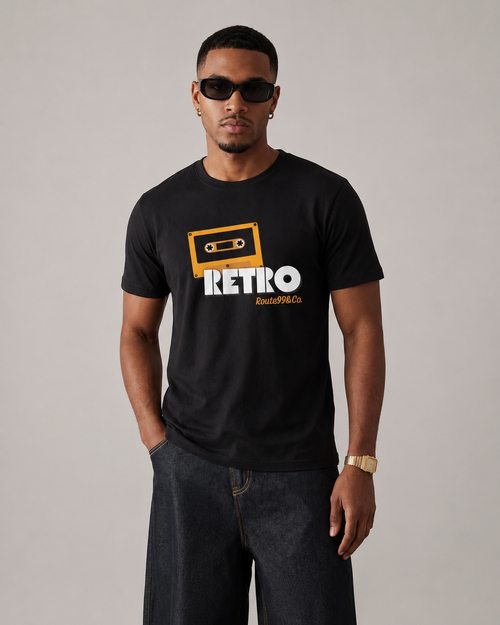 Regular-Fit Black T-Shirt Route99 & Co.